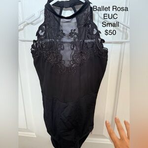 Ballet Rosa Elegant Black Lace Leotard